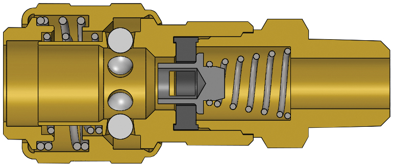 D-SERIES PNEUMATIC AUTOMATIC MALE THREADED COUPLER